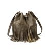 PU leather Drawstring Purse Tassel Crossbody Shoulder Bag