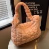 Nylon folded cloud tote bag