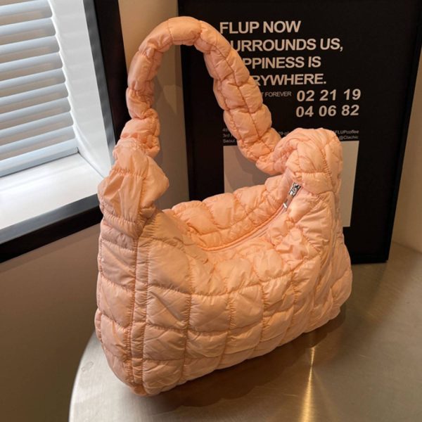 Nylon folded cloud tote bag