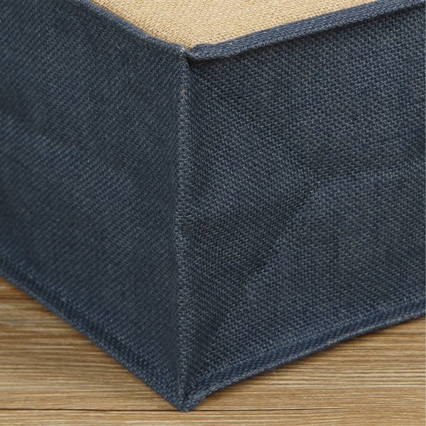 Jute burlap tote bag with buckle