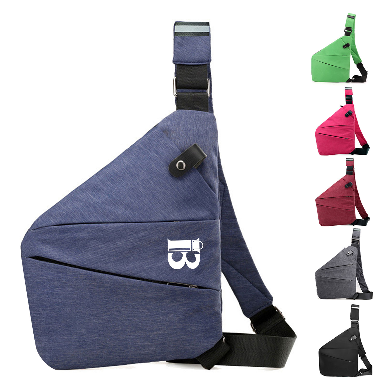 Large capacity multi-pocket shoulder bag