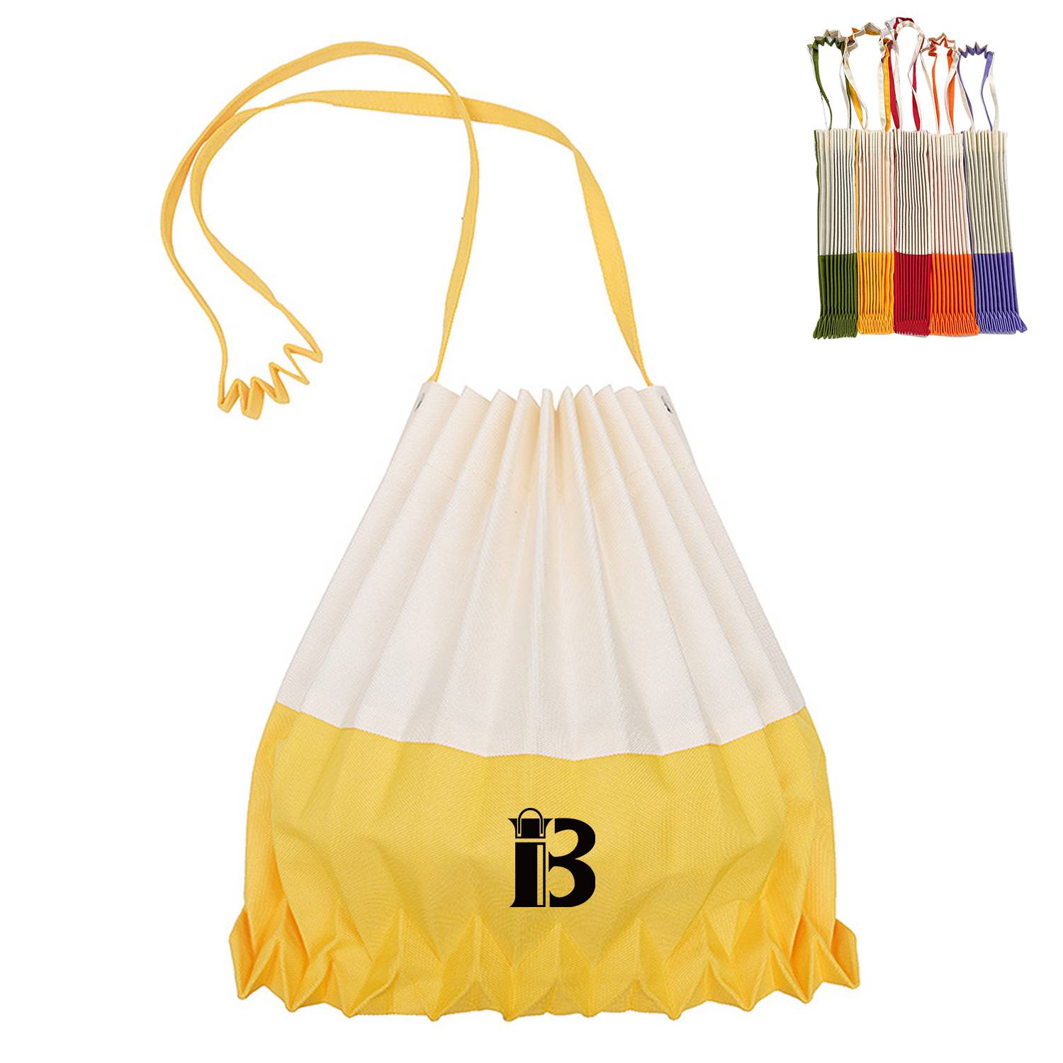 Large Canvas bag with pleats