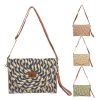 Natural Straw Bag Hand Woven Round Handle Handbags Retro