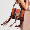 Cotton Colorful hand-woven and linen cross-body bag