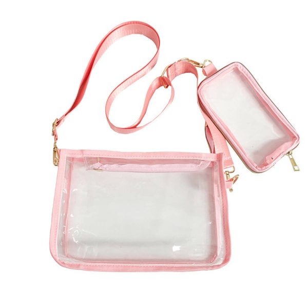 PVC transparent shoulder crossbody bag