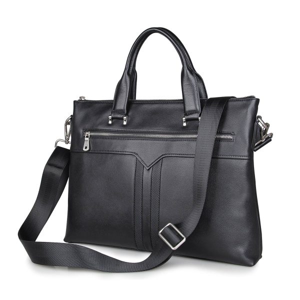 Genuine Leather Men Women Laptop Briefcase for