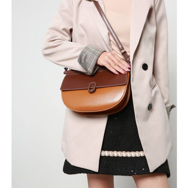 Saddle Shoulder Crossbody Tote Bag