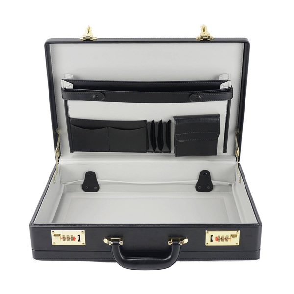 Mens Attache Briefcase Dual Combination Locks