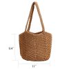 Jute Women Cotton Knitted Tote Mesh Beach Bag