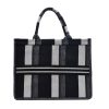 Canvas Tote Bag Simple Stripe Large Capacity