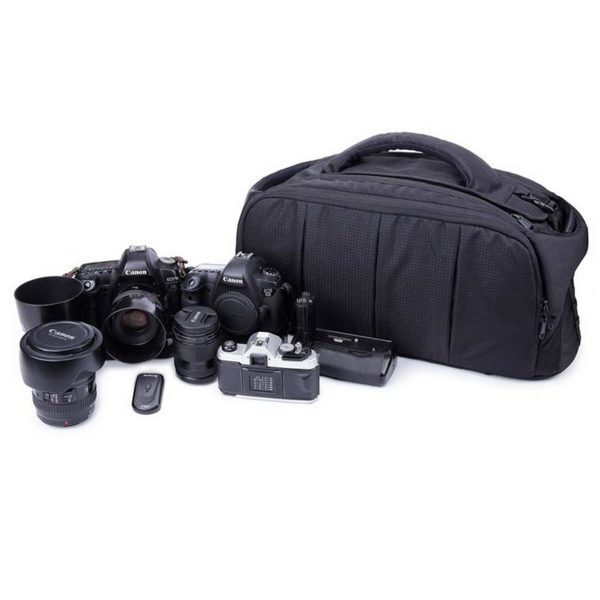Nylon DSLR Camera Waterproof Gadget Black Dufelbag