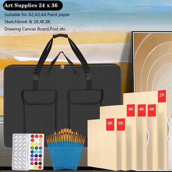 Portable shoulder painting sketch kit drawing board bag