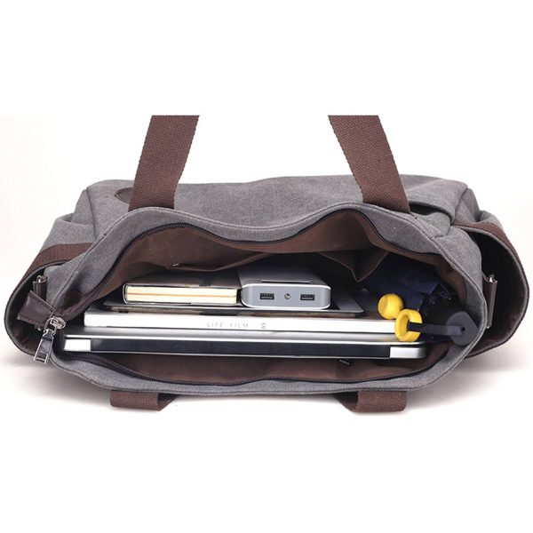 Big Canvas Tote top Handle bag for Travel