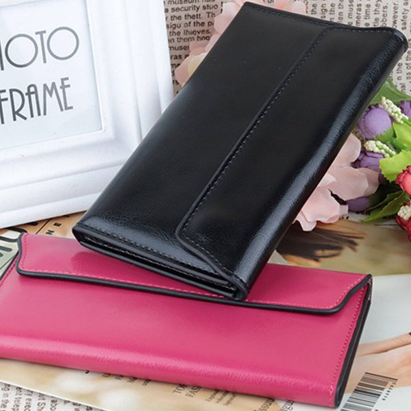 Genuine Leather Large Capacity Ultra-thin Women's Wallet