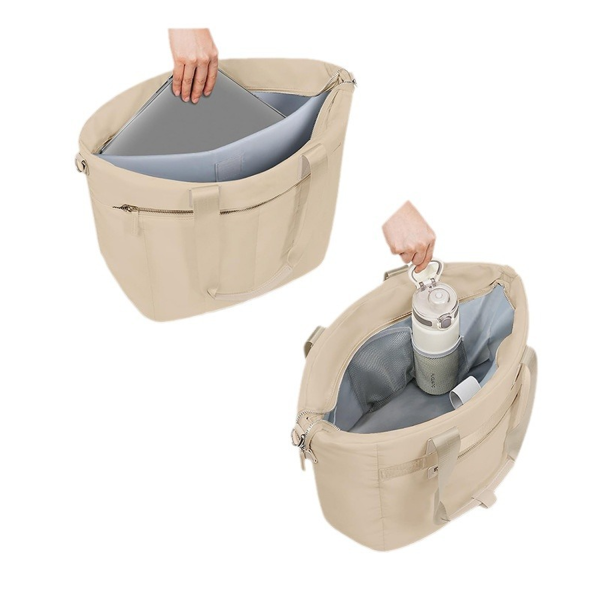 15.6-inch Zipper Tote bag with Laptop Compartment for Women