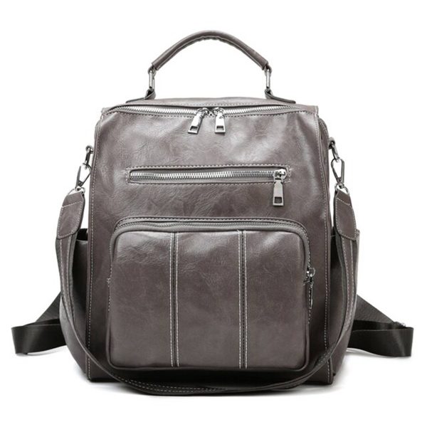 PU Convertible Waterproof Backpack for woman