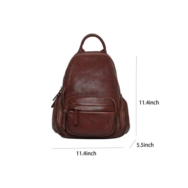 Genuine leather backpack for women