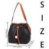PU Large capacity cross-body bucket bag