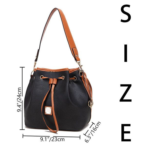 PU Large capacity cross-body bucket bag