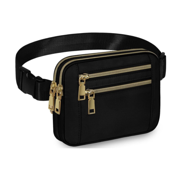 High-Capacity Polyester 4 Pockets Crossbody Fanny Pack