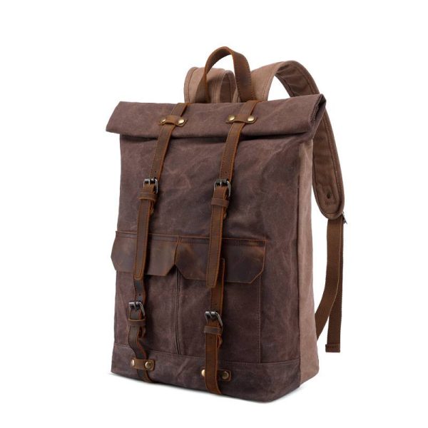 Waterproof Waxed Canvas Backpack for Men