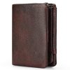 Genuine Leather Mens Slim Wallet