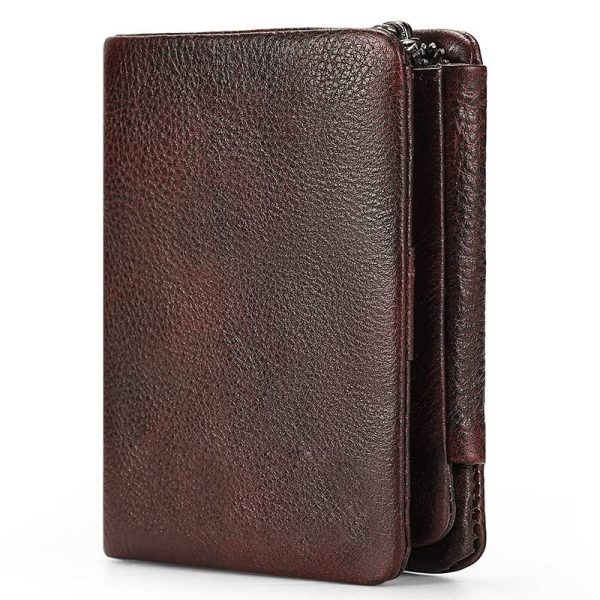 Genuine Leather Mens Slim Wallet