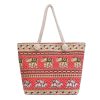 Tropical Palm Leaves Tote Bag for Beach