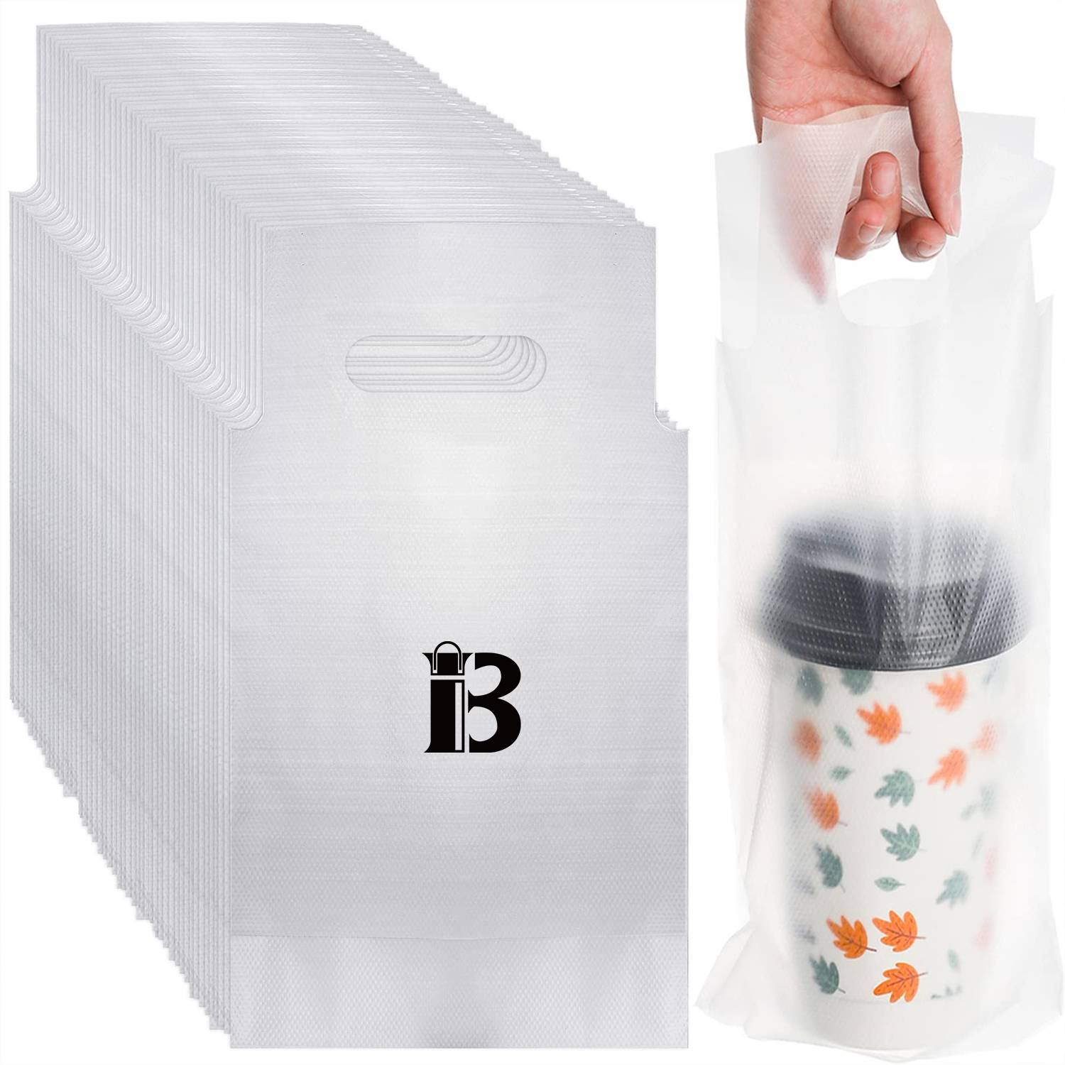 100pcs Plastic Drink Bags Cup Holder