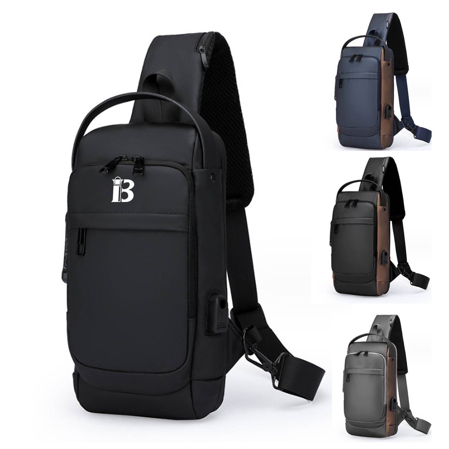 Men's Sports Chest Bag With Usb Charging Port