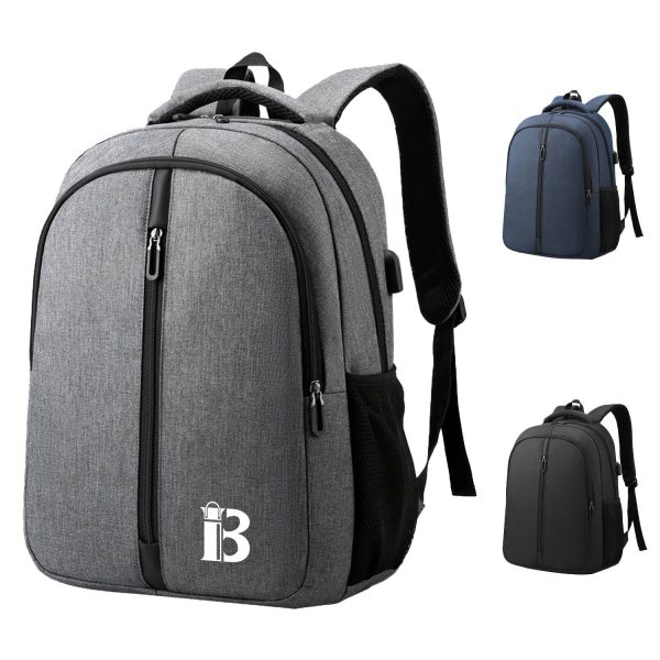 Nylon Laptop Backpack Bag With Charging Port