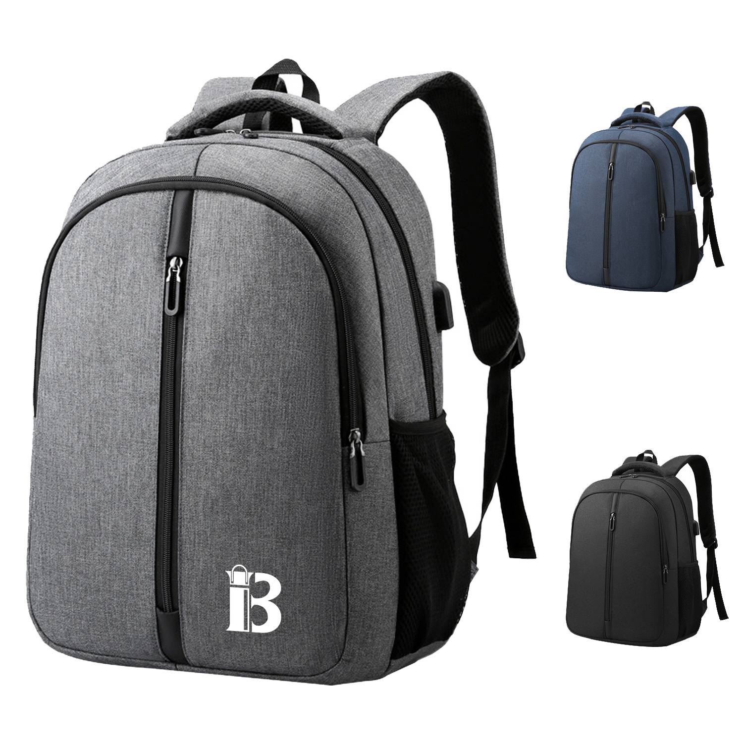 Nylon Laptop Backpack Bag With Charging Port