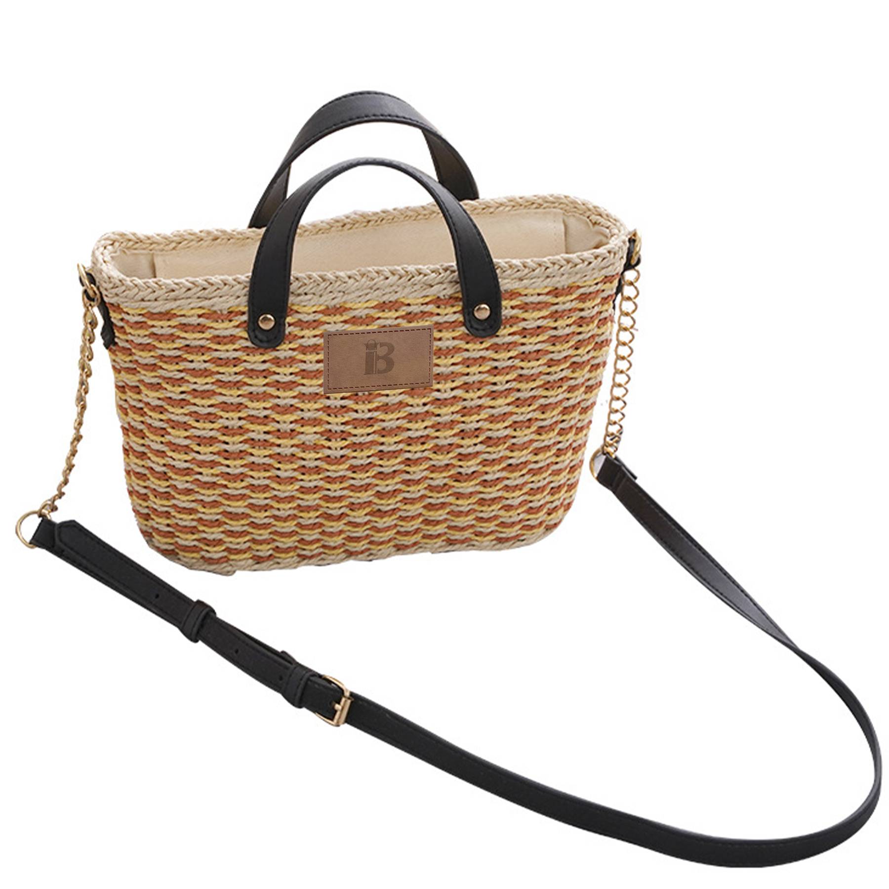 Jute Vintage daily commute diagonally across straw bags