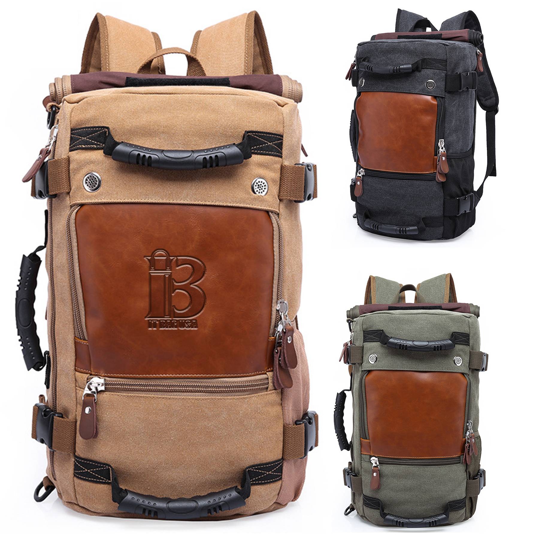 Canvas Duffel bag with Shoe Compartment