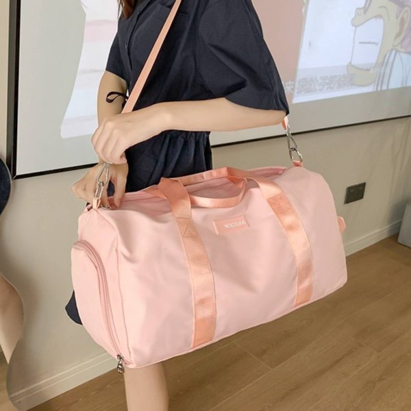 Nylon Travel Duffle Bag with Shoe Compartment & Wet Pocket