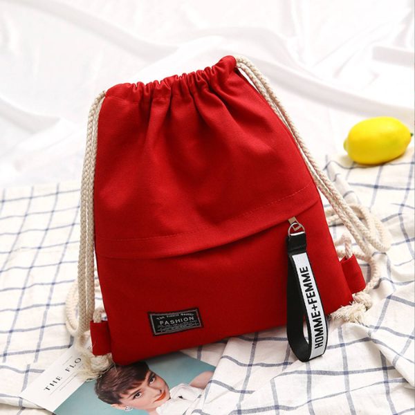 Canvas Storage Drawstring Backpack