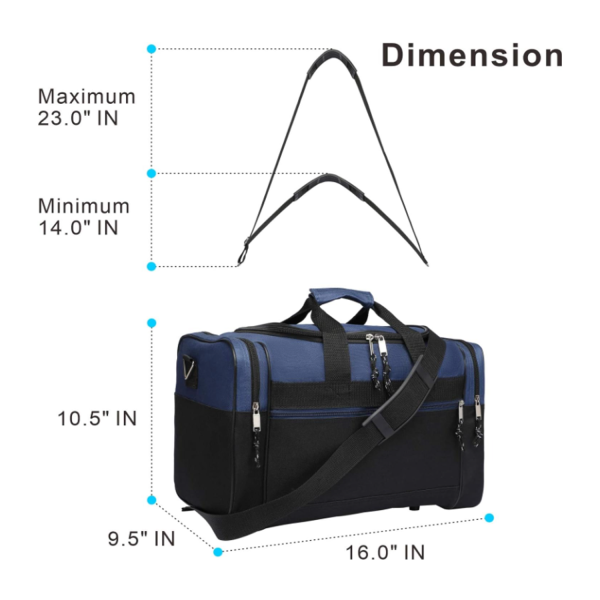 16" Travel Carry On Weekender Gym Duffel Bag