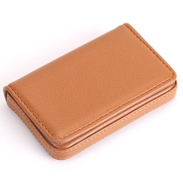 PU leather magnetic business card bag wallet