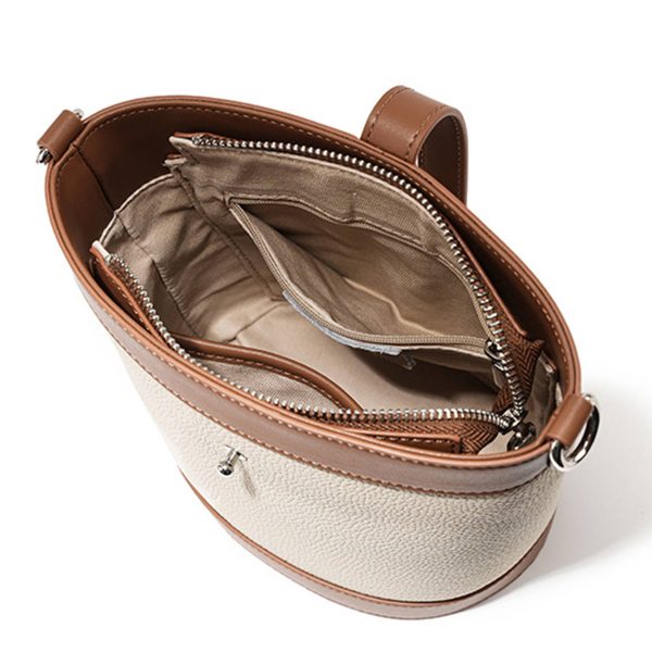 Genuine leather  Bucket Crossbody Shoulder Bag for Women