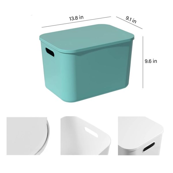 Plastic desktop storage box with cover