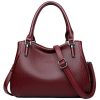 PU Leather Simple Casual Crossbody Shoulder Bag
