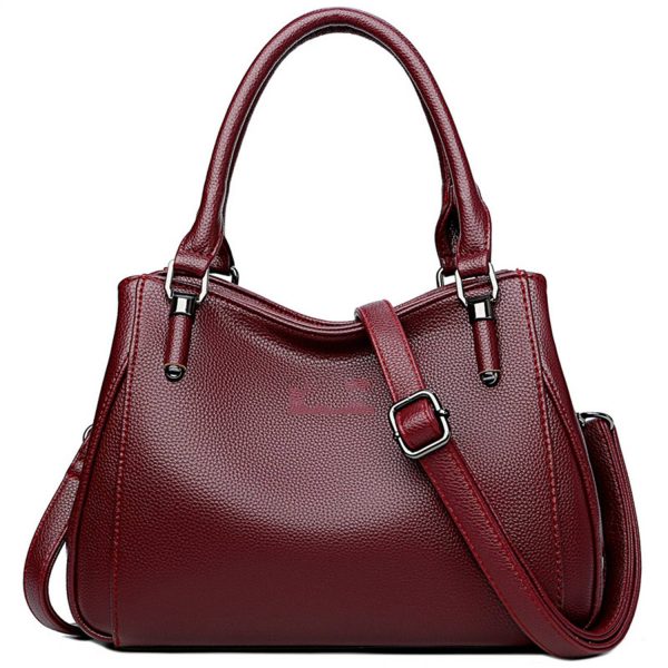 PU Leather Simple Casual Crossbody Shoulder Bag