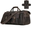 Genuine Leather Hanging Suitcase Suit Business Duffle Bag