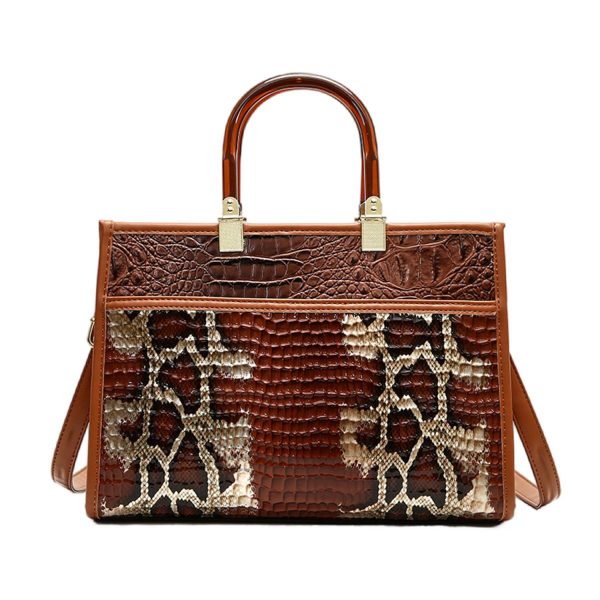 PU Leather Leopard Tote Crossbody Bag