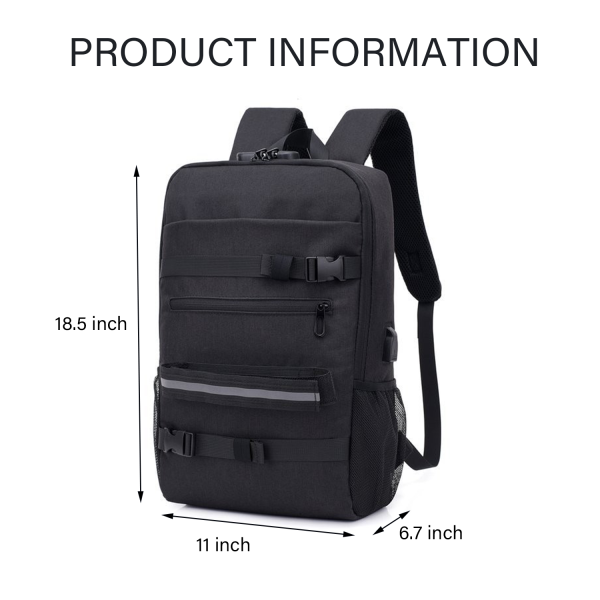 Water Resistant Canvas Backpack with Anti-Theft Lock
