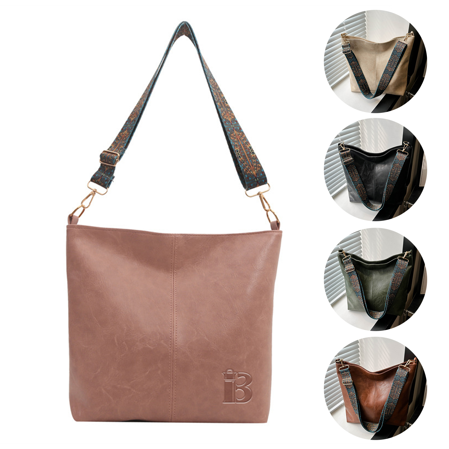 Large Capacity PU Leather Tote Bags for Women