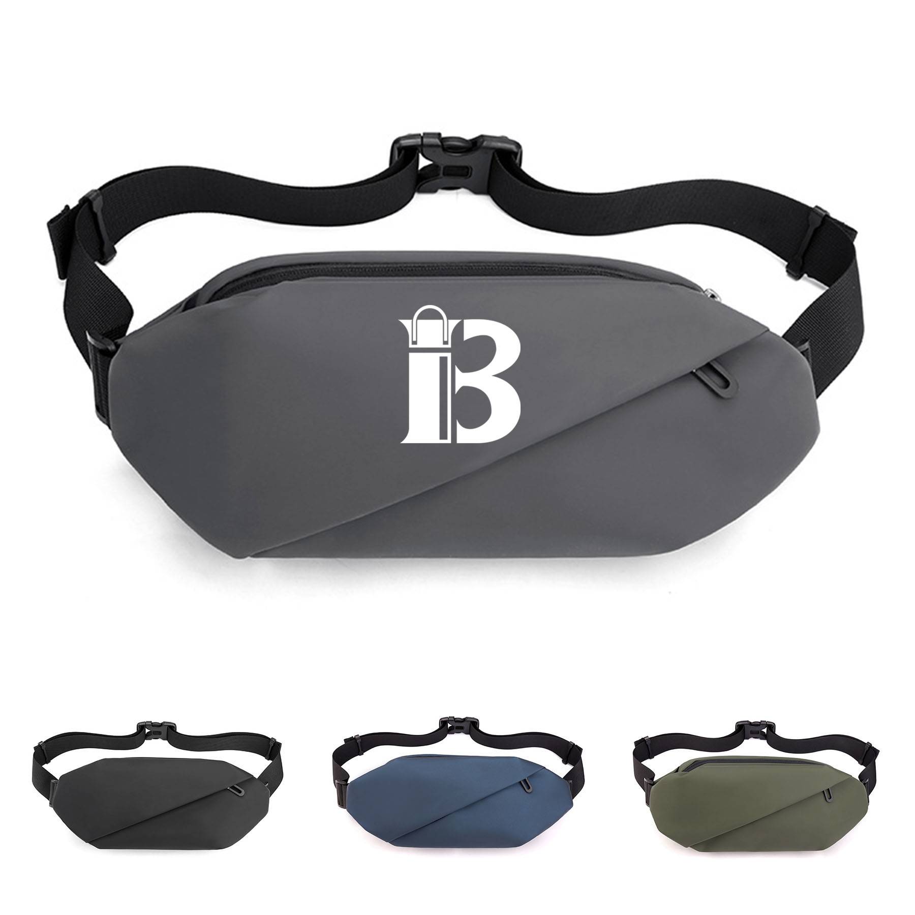 Men's nylon casual crossbody waist bag
