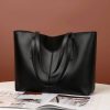 PU Leather Tote bag Retro shoulder handbag