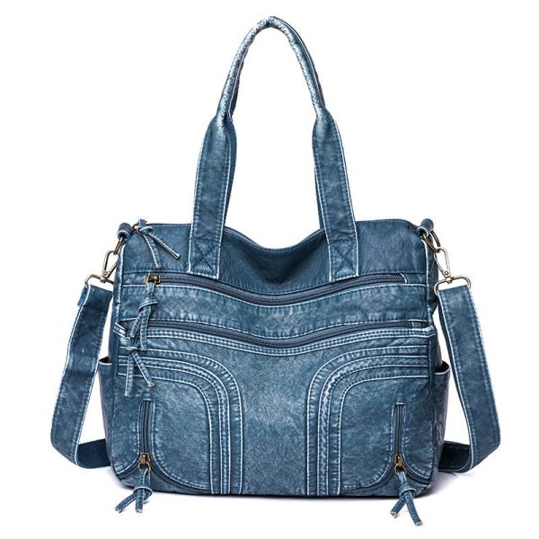 PU Leather Large Capacity Shoulder Tote Bag