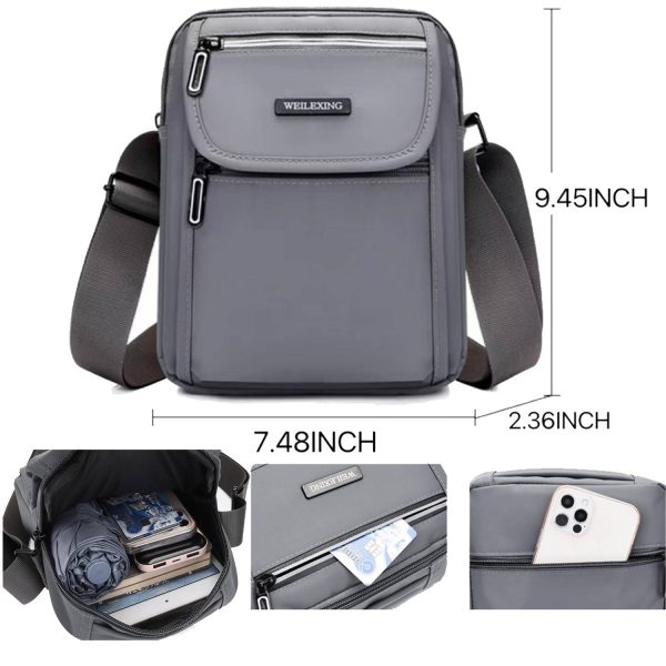 Small Men's Crossbody Waterproof Messenger Bag Purse